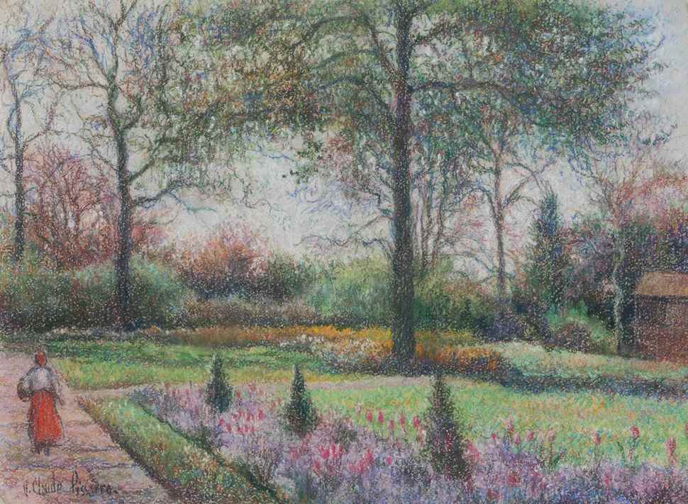 Le jardin des tulipes - H. Claude Pissarro (b. 1935 - )